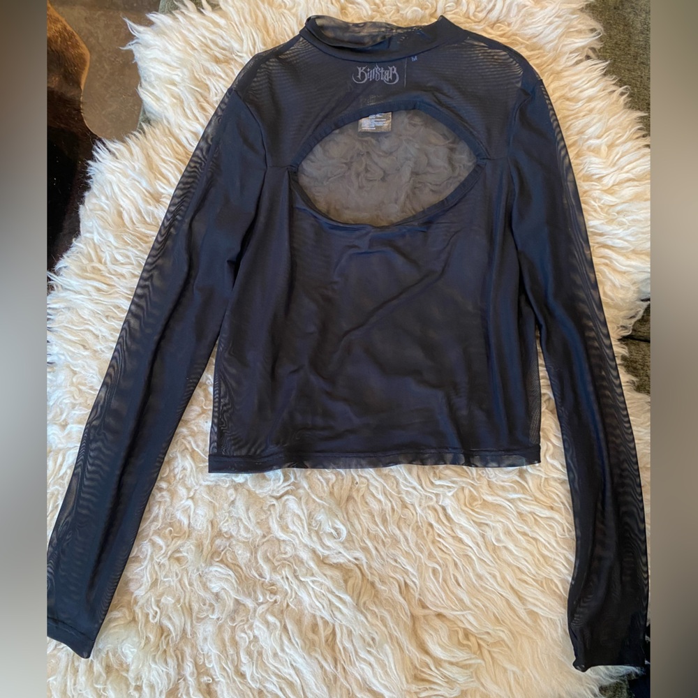 Killstar Black Mesh Long Sleeve Top